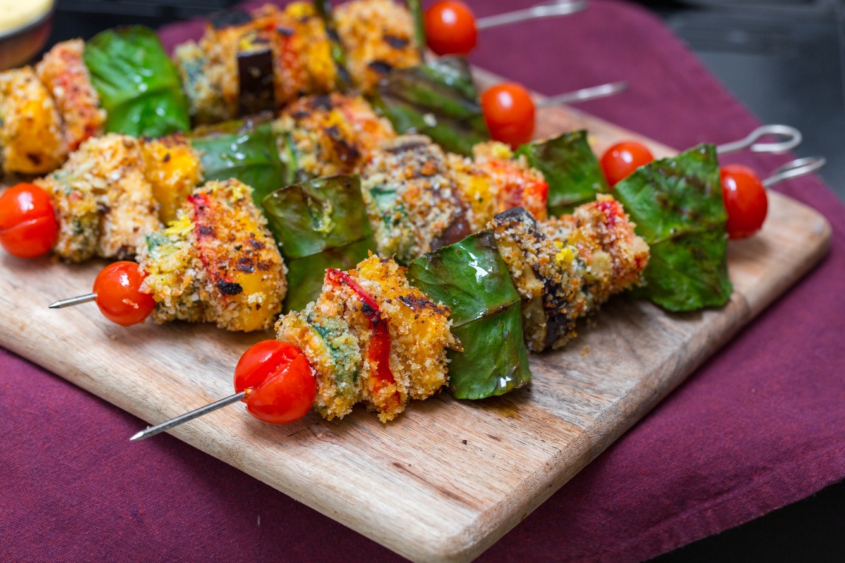 Brochettes de scamorza au barbecue