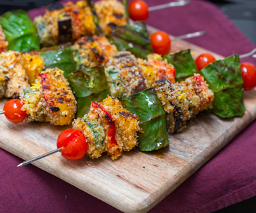 Brochettes de scamorza au barbecue