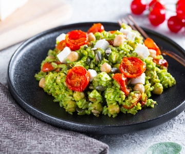 Risotto au pesto d'épinards