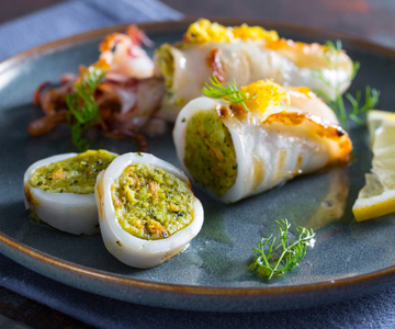 Calamars grillés au citron