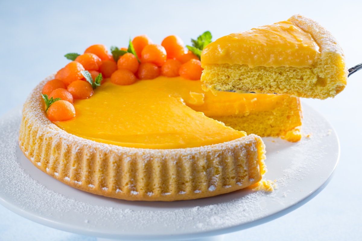 Tarte moelleuse à la crème de melon
