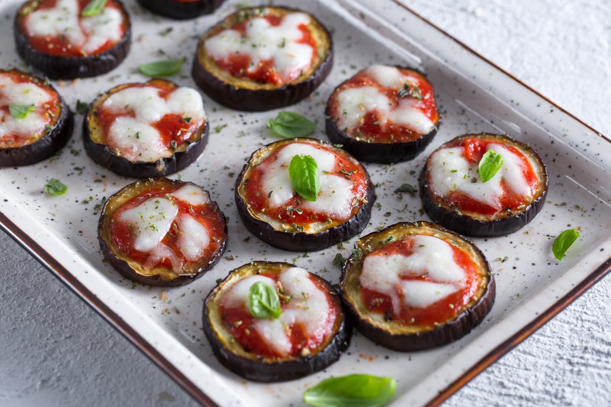 Mini-pizzas d'aubergines