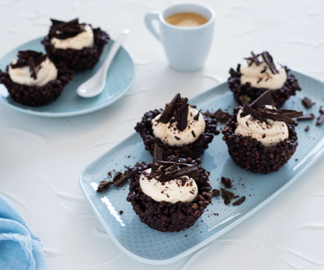 Paniers à la crème au café