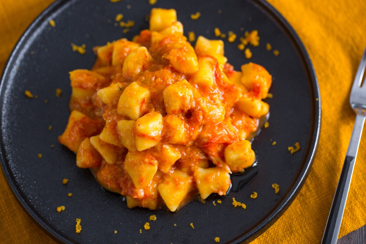 Gnocchi avec sauce de rascasse et boutargue