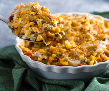 Pâtes au four avec béchamel de soja