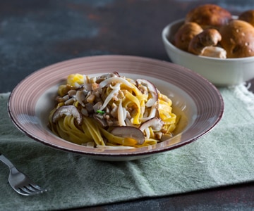 Tagliatelles aux seiches et champignons