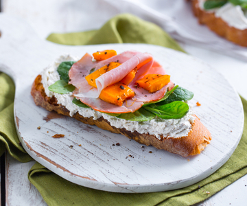 Crostini avec potiron grillé et robiola