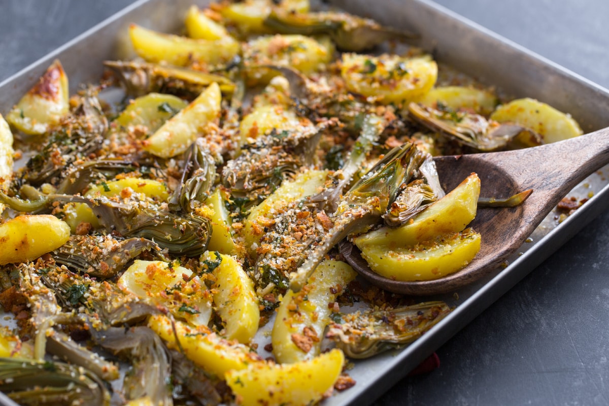 Artichauts et pommes de terre