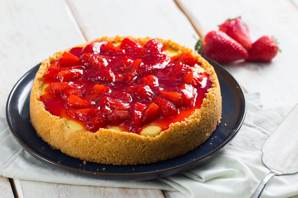 Cheesecake cuite aux fraises et mascarpone