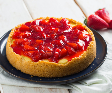 Cheesecake cuite aux fraises et mascarpone