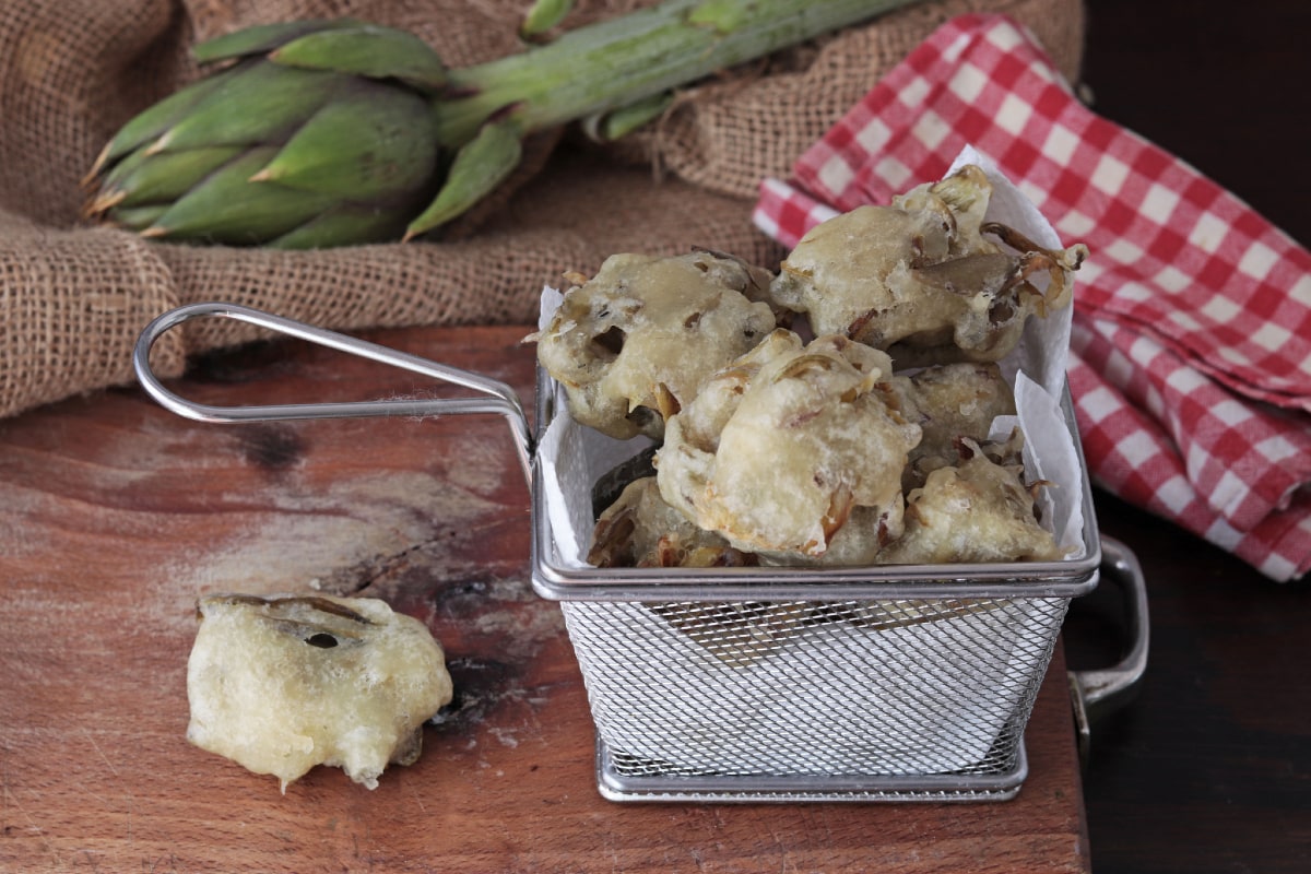 Zeppole aux artichauts