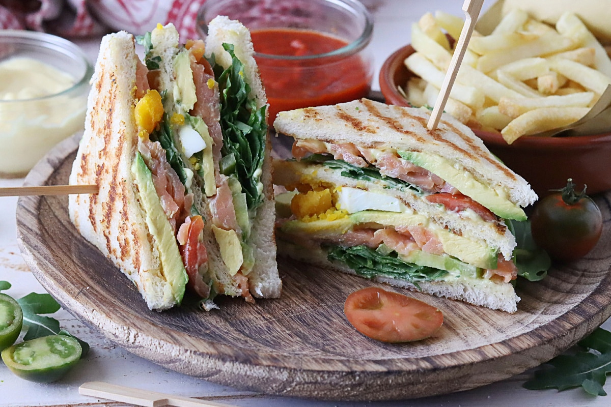 Club sandwich au saumon