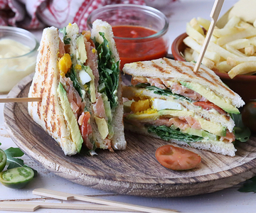 Club sandwich au saumon