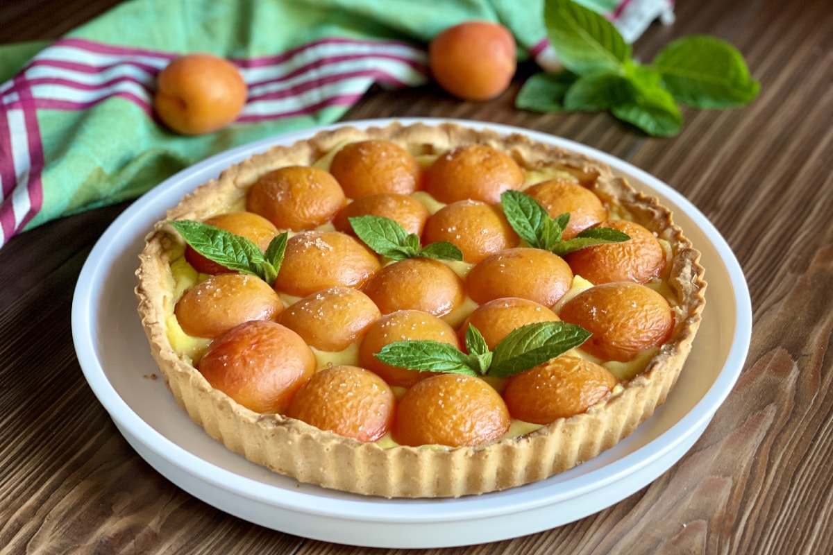 Tarte aux abricots et à la crème