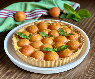 Tarte aux abricots et à la crème