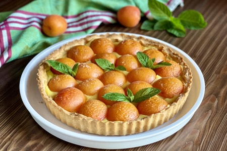 Tarte aux abricots et à la crème