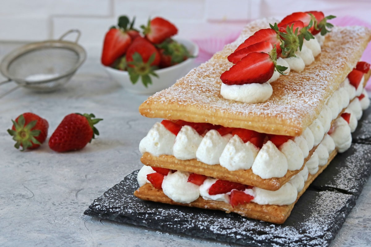 Millefeuille aux fraises