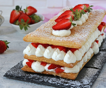 Millefeuille aux fraises