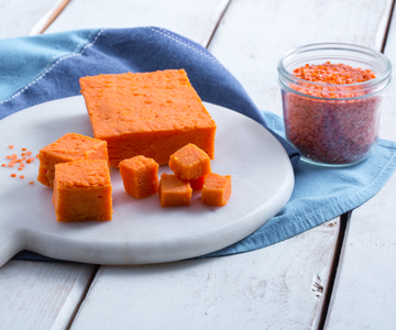 Tofu de lentilles de lentilles corail