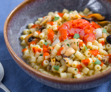 Pâtes estivales aux fruits de mer