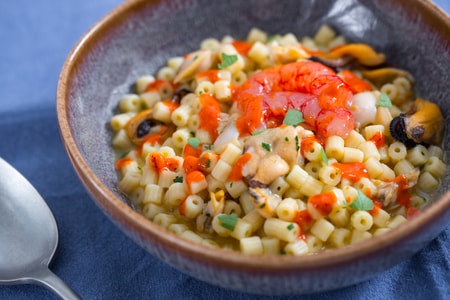 Pâtes estivales aux fruits de mer