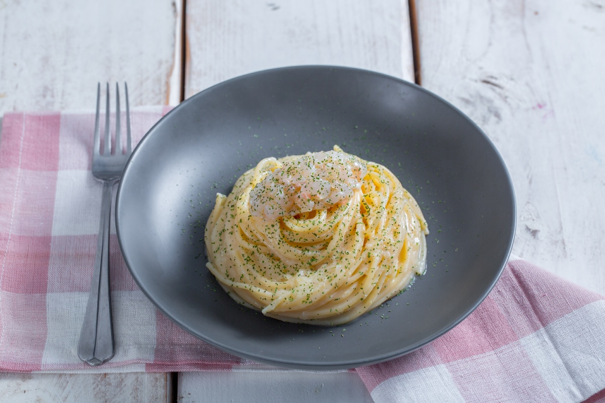Spaghetti au citron rôti et langoustines