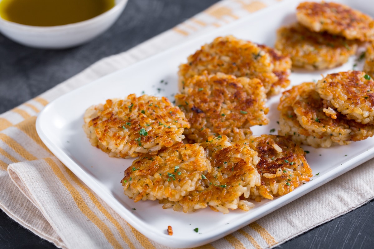 Médaillons de riz avec bagna cauda