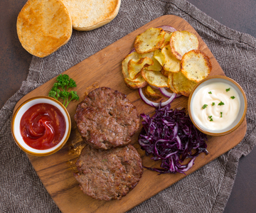 Hamburger à la friteuse à air