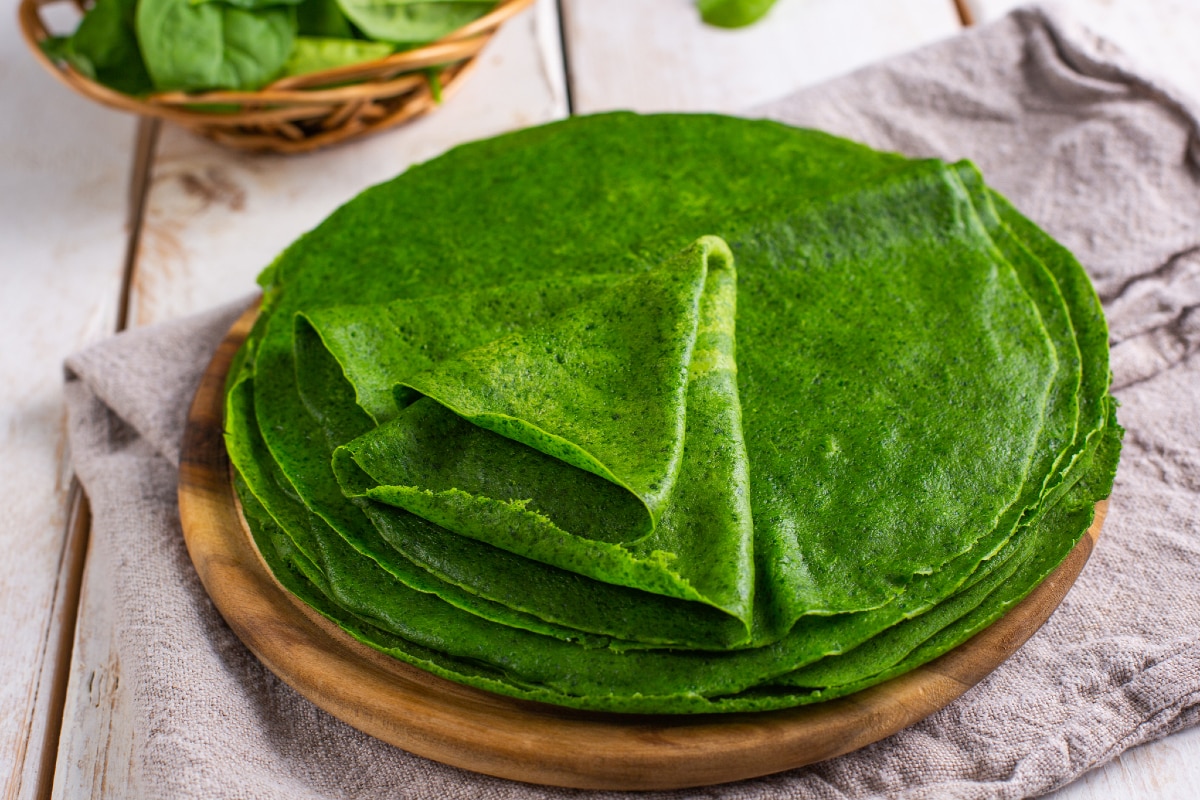 Crêpes aux épinards