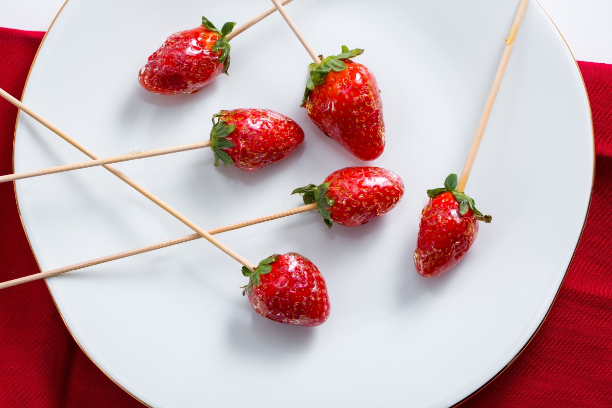Fraises caramélisées