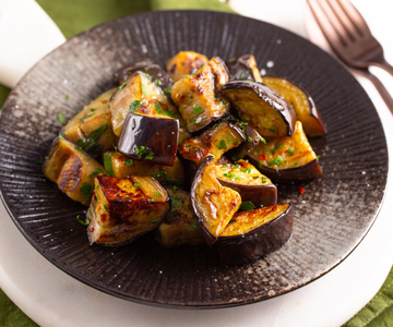 Aubergines à la poêle