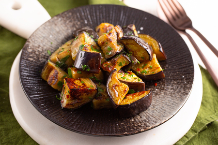 Aubergines à la poêle