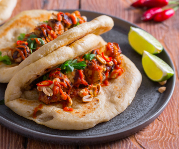 Brochettes de poulet avec pita