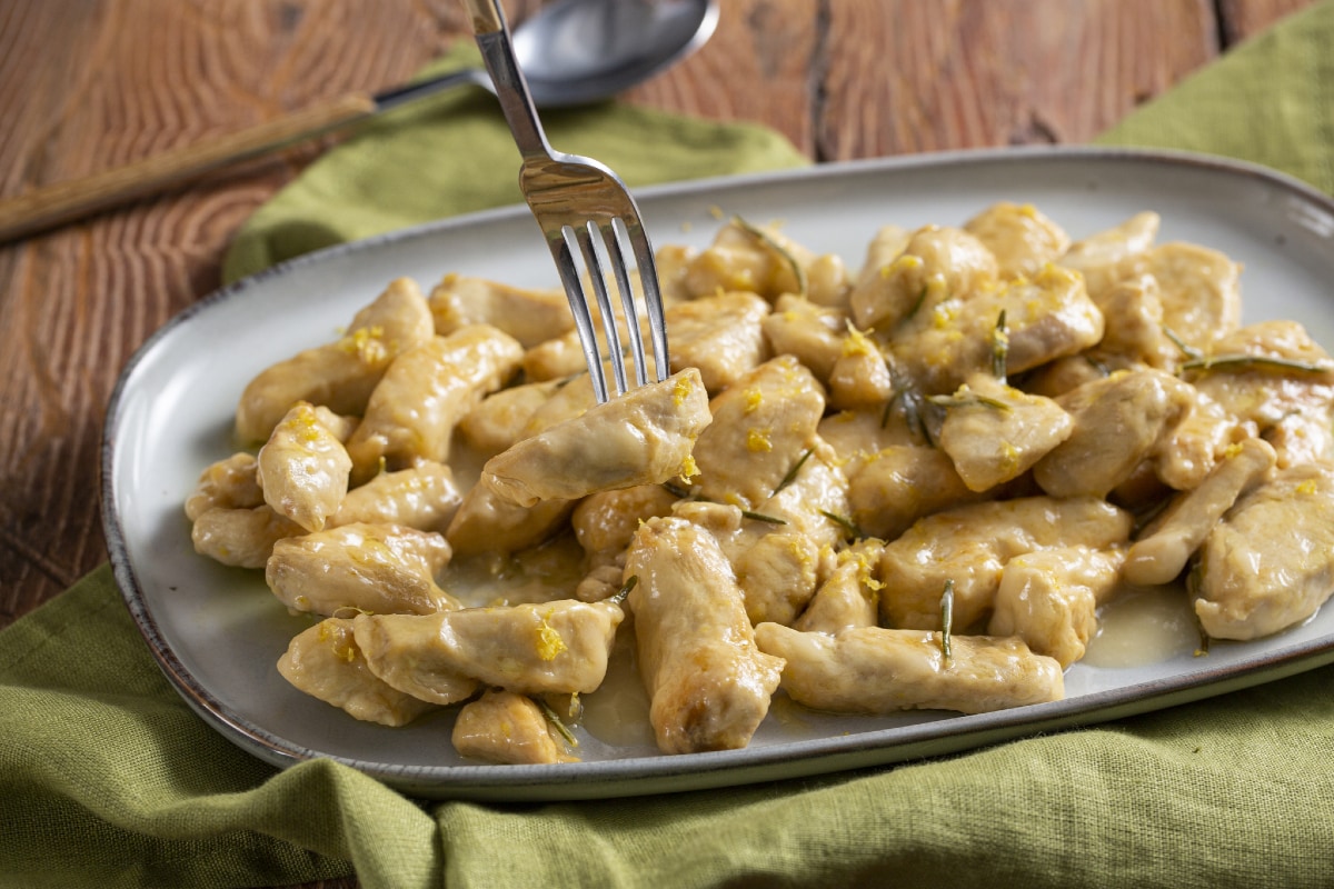 Émincé de poulet au citron