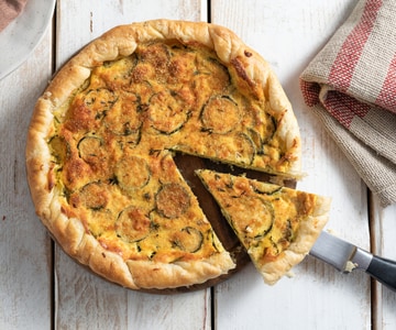 Tarte salée aux courgettes et à la ricotta