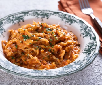 Trofie à la sauce de cabillaud