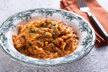 Trofie à la sauce de cabillaud