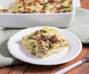 Lasagnes aux asperges et saucisse
