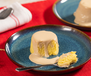 Flan de poireaux avec sauce aux anchois