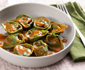 Cappellacci aux crevettes et artichauts