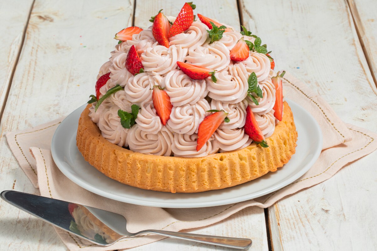 Gâteau bouquet de fraises