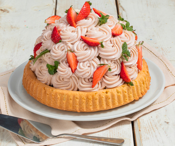 Gâteau bouquet de fraises