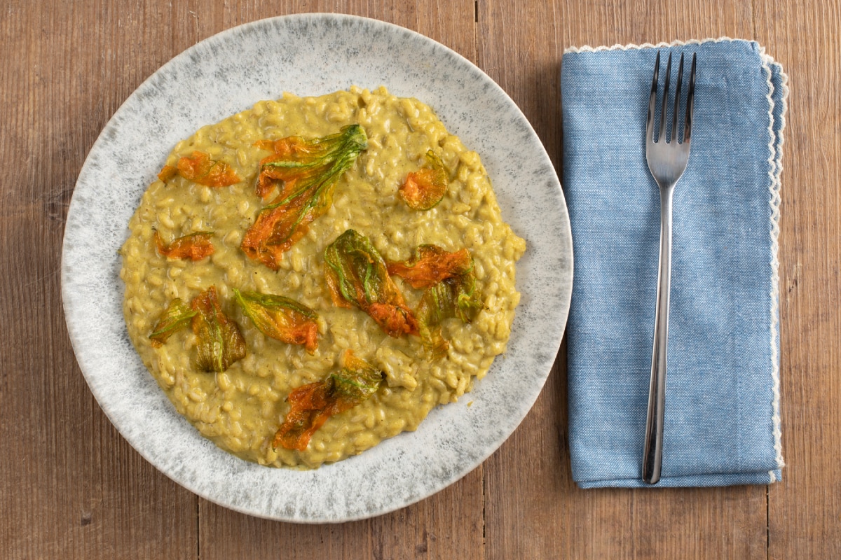Risotto aux fleurs de courgette