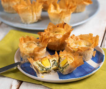 Mini pasqualine en pâte phyllo