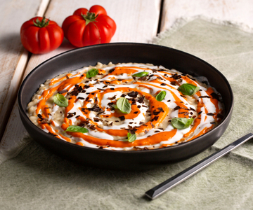 Risotto aux aubergines et tomates cerises