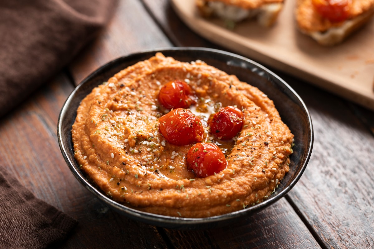 Houmous de tomates cerises