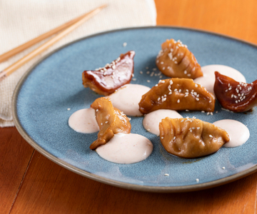 Dumpling aux crevettes et légumes