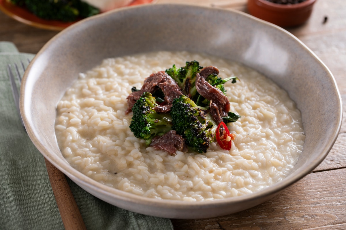 Risotto au stracchino, brocolis et anchois