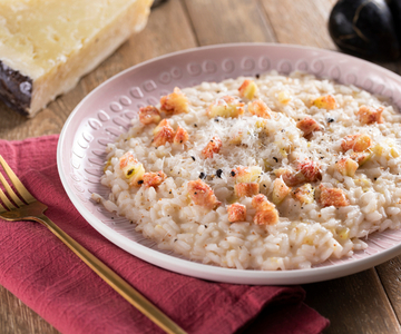 Risotto fromage, poivre et figues