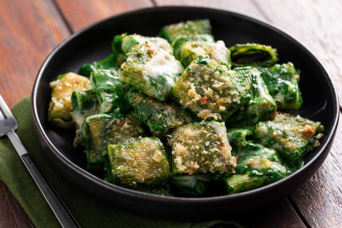 Pâtes aux épinards et taleggio